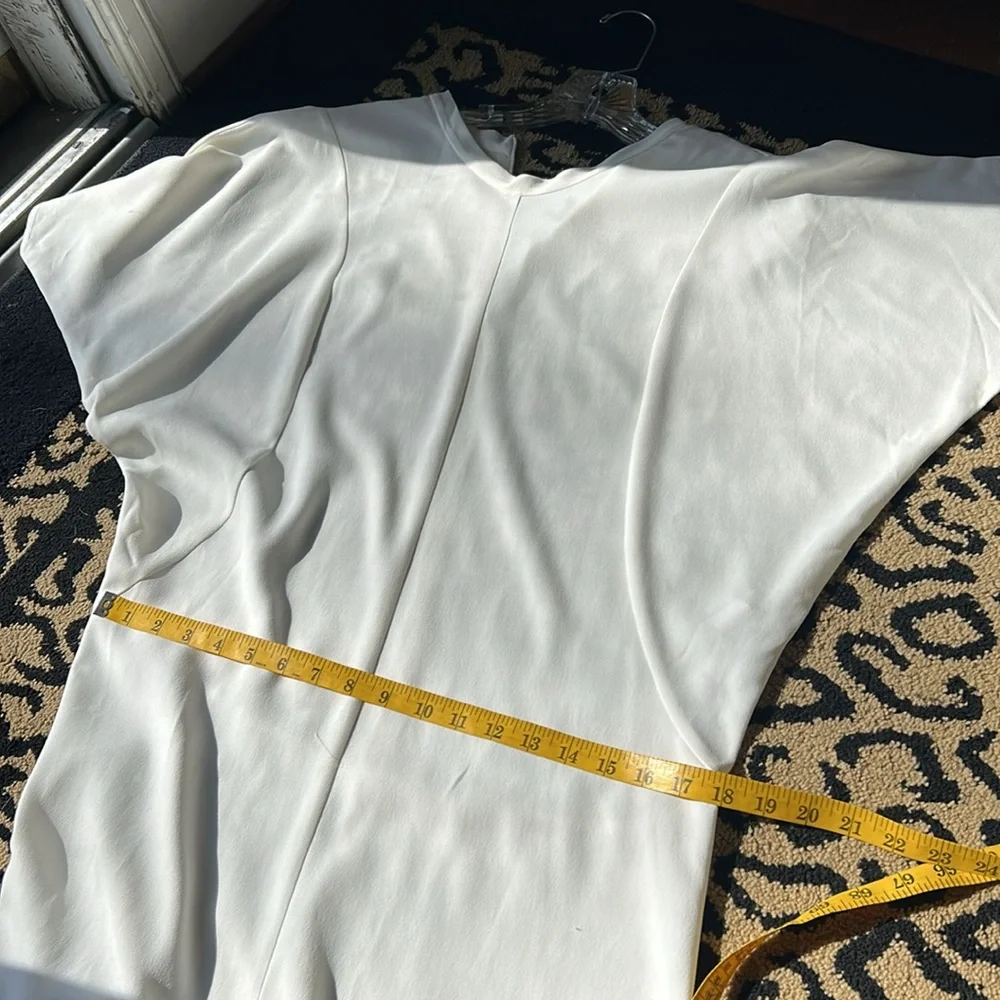 NWT ZARA Flowy Midi Dress Elegant White Maxi Dress - Picture 14 of 14